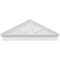 Ekena Millwork Peaked Cap 4 Spoke Architectural PVC Combination Pediment, 48"W x 18-7/8"H x 2-3/4"P (Pitch 6/12) PEDPC048X190PKC04 - alternate 5